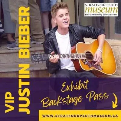 Justin Bieber Exhibit at Stratford Perth Museum